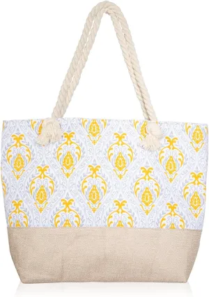 RIAH FASHION Large Reusable Eco Shopper Beach Tote - Canvas Fabric Travel Shoulder Bag Plaid Stripe, Animal, American Flag