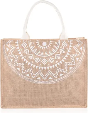 RIAH FASHION Large Reusable Eco Shopper Beach Tote - Travel Shoulder Bag Pineapple, Flower, Skull, Leaf Straw, Leopard Canvas