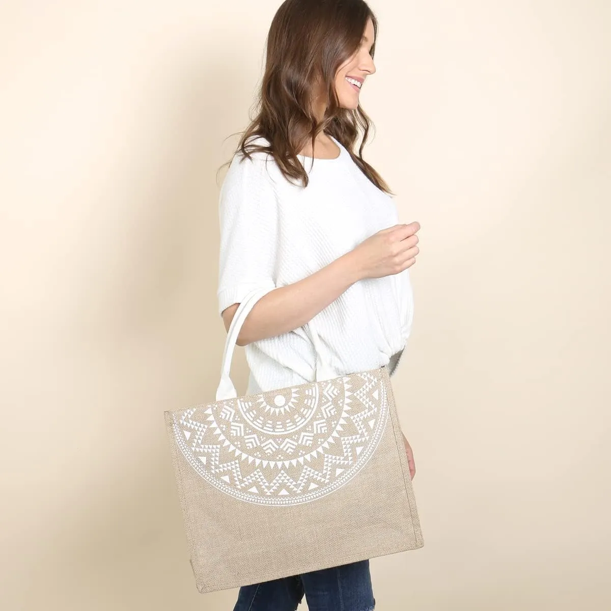 RIAH FASHION Large Reusable Eco Shopper Beach Tote - Travel Shoulder Bag Pineapple, Flower, Skull, Leaf Straw, Leopard Canvas