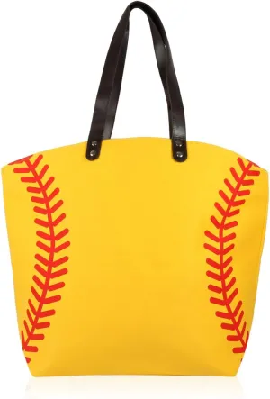 RIAH FASHION Sports Game Team Large Fabric Tote Bag - Basketball, Softball, Football, Baseball, Varsity Gym Shoulder Handbag