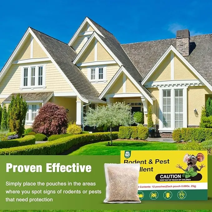 Rodent Mouse Repellent Pouches, 30 Natural Peppermint Oil Bags for Mice, Pest Control Pouches for Indoor Outdoor Use, Mouse Deterrents for Moths, Insect, Mosquitos