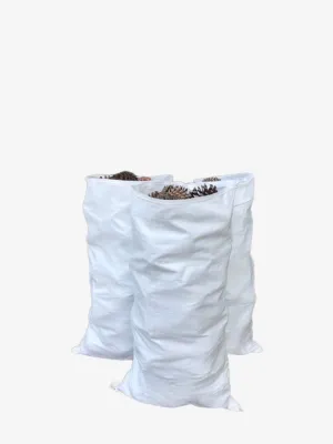 SAND BAGS |  FIREWOOD BAGS | Polypropylene Sacks | 450mm x 810mm | 100 Sacks | White