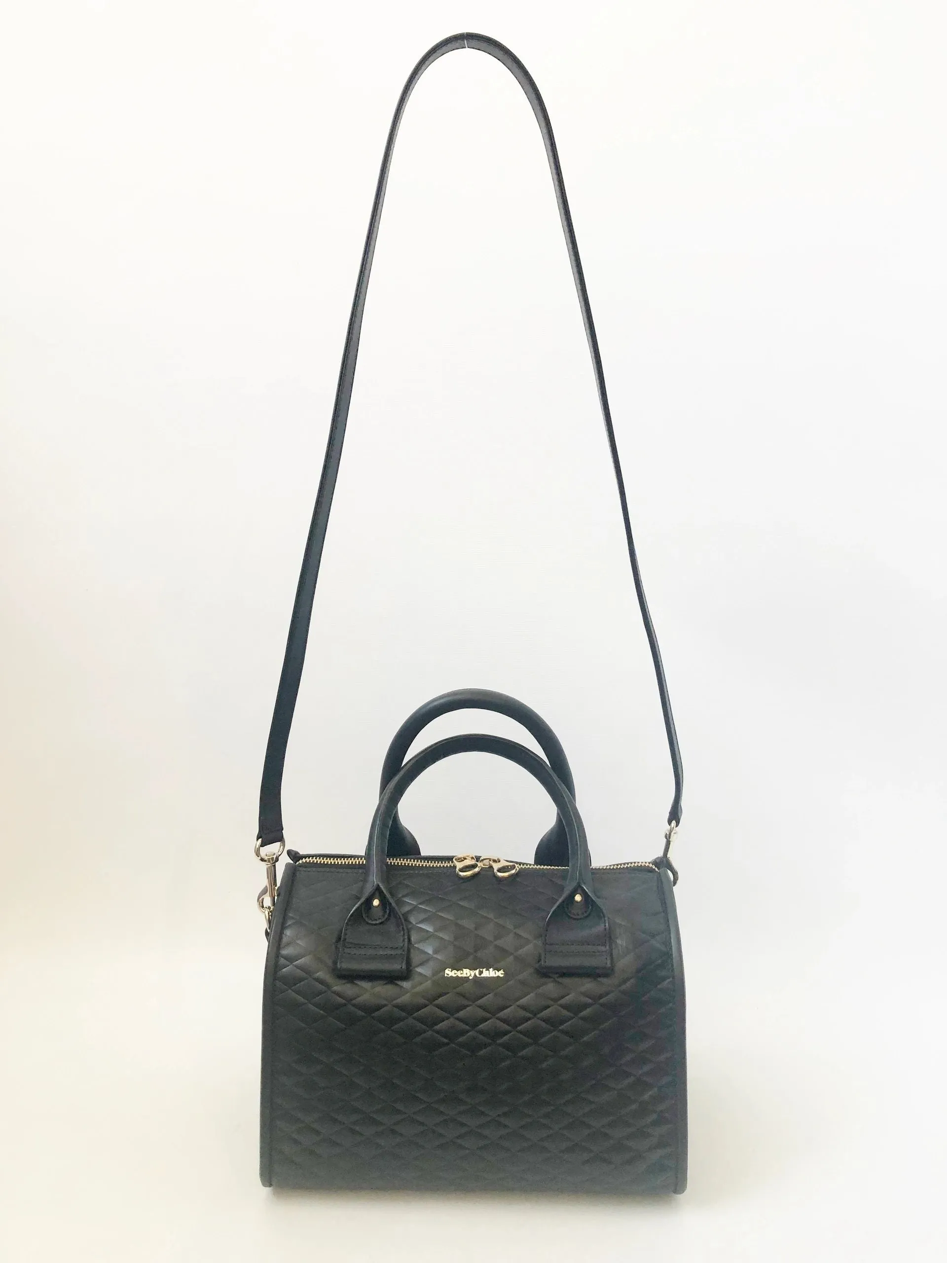See By Chloe Quilted Satchel W/Strap