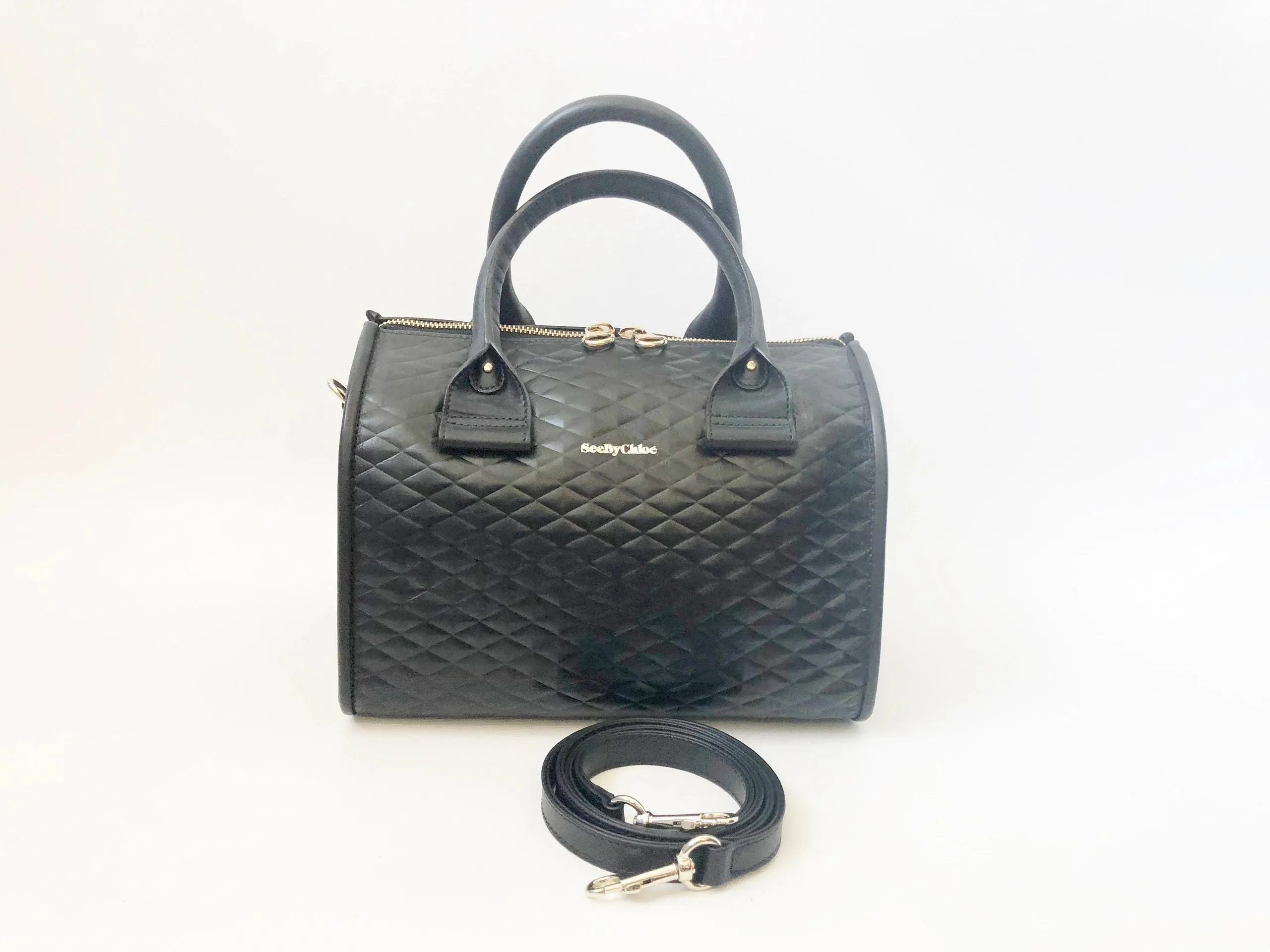 See By Chloe Quilted Satchel W/Strap