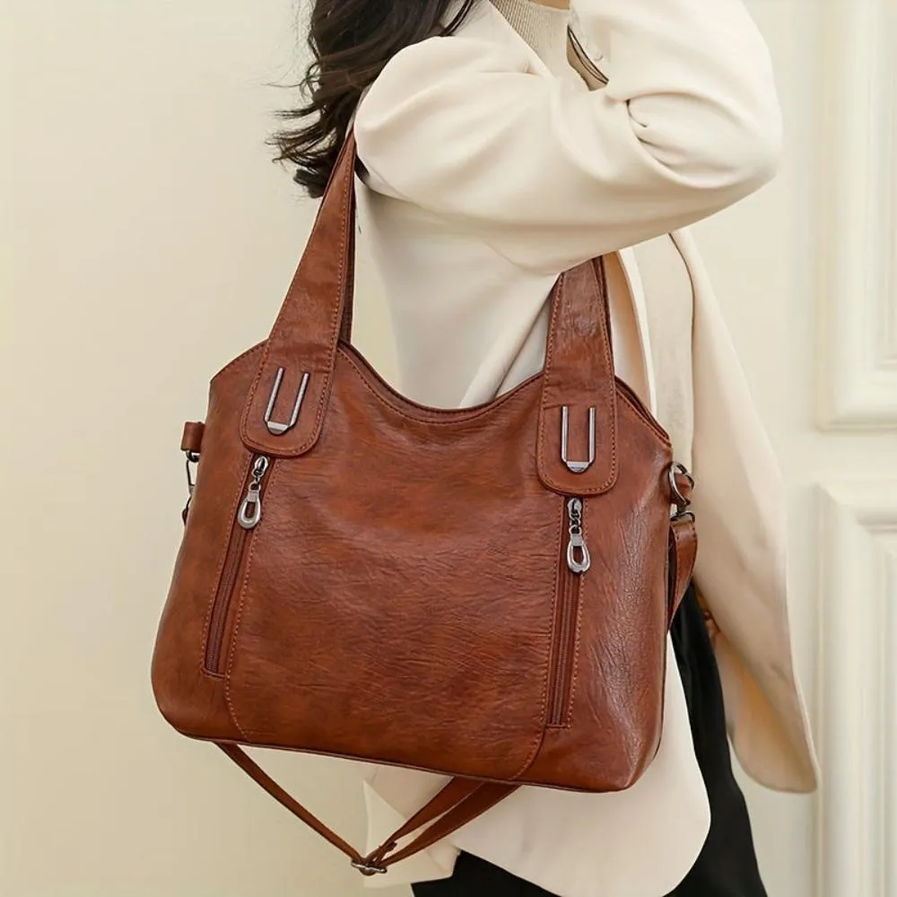 Seravina Retro Shoulder Tote – Timeless Style with Everyday Function
