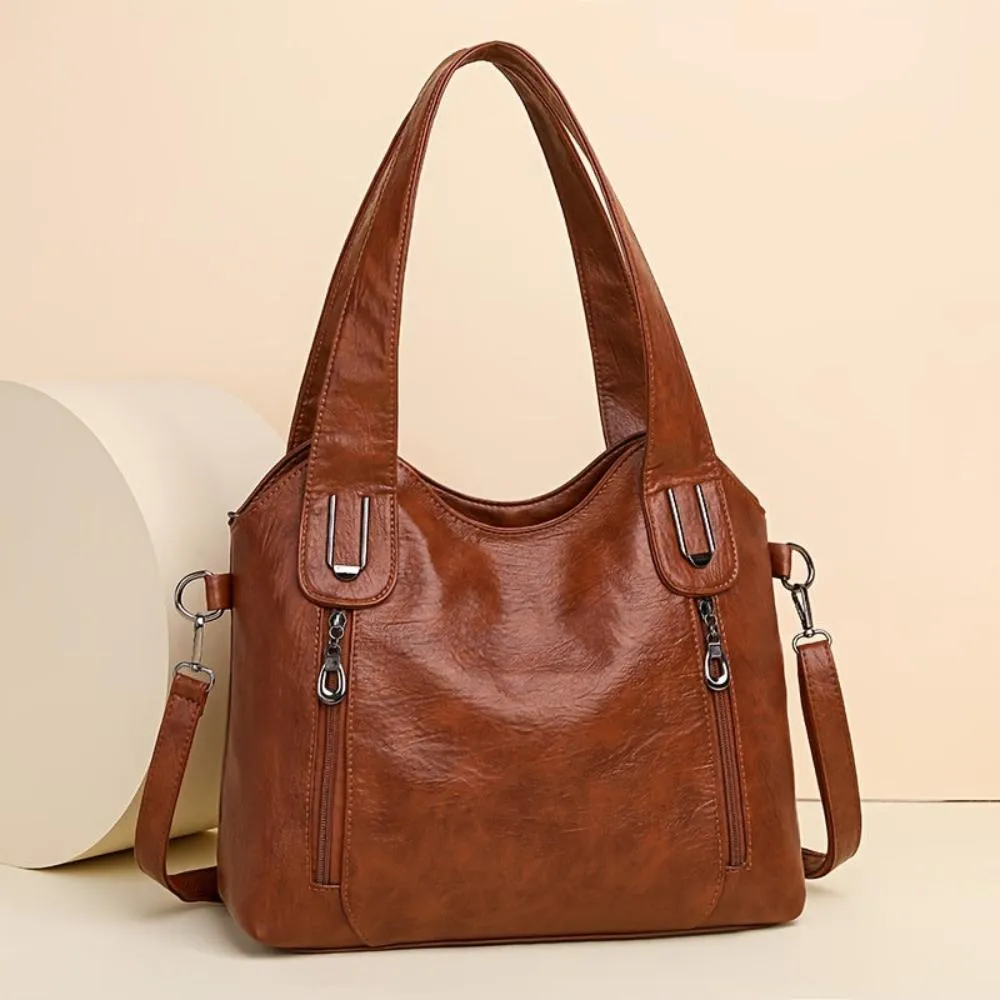 Seravina Retro Shoulder Tote – Timeless Style with Everyday Function