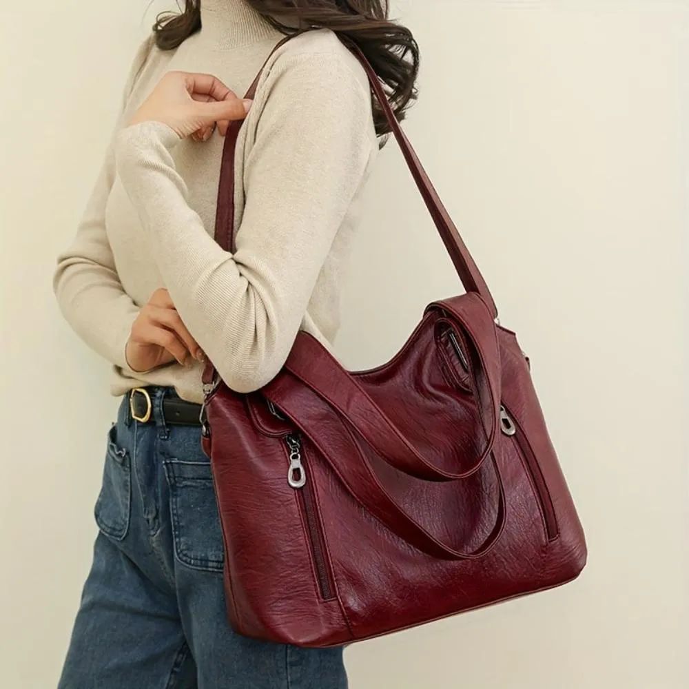 Seravina Retro Shoulder Tote – Timeless Style with Everyday Function