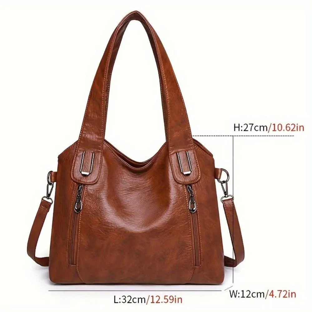 Seravina Retro Shoulder Tote – Timeless Style with Everyday Function