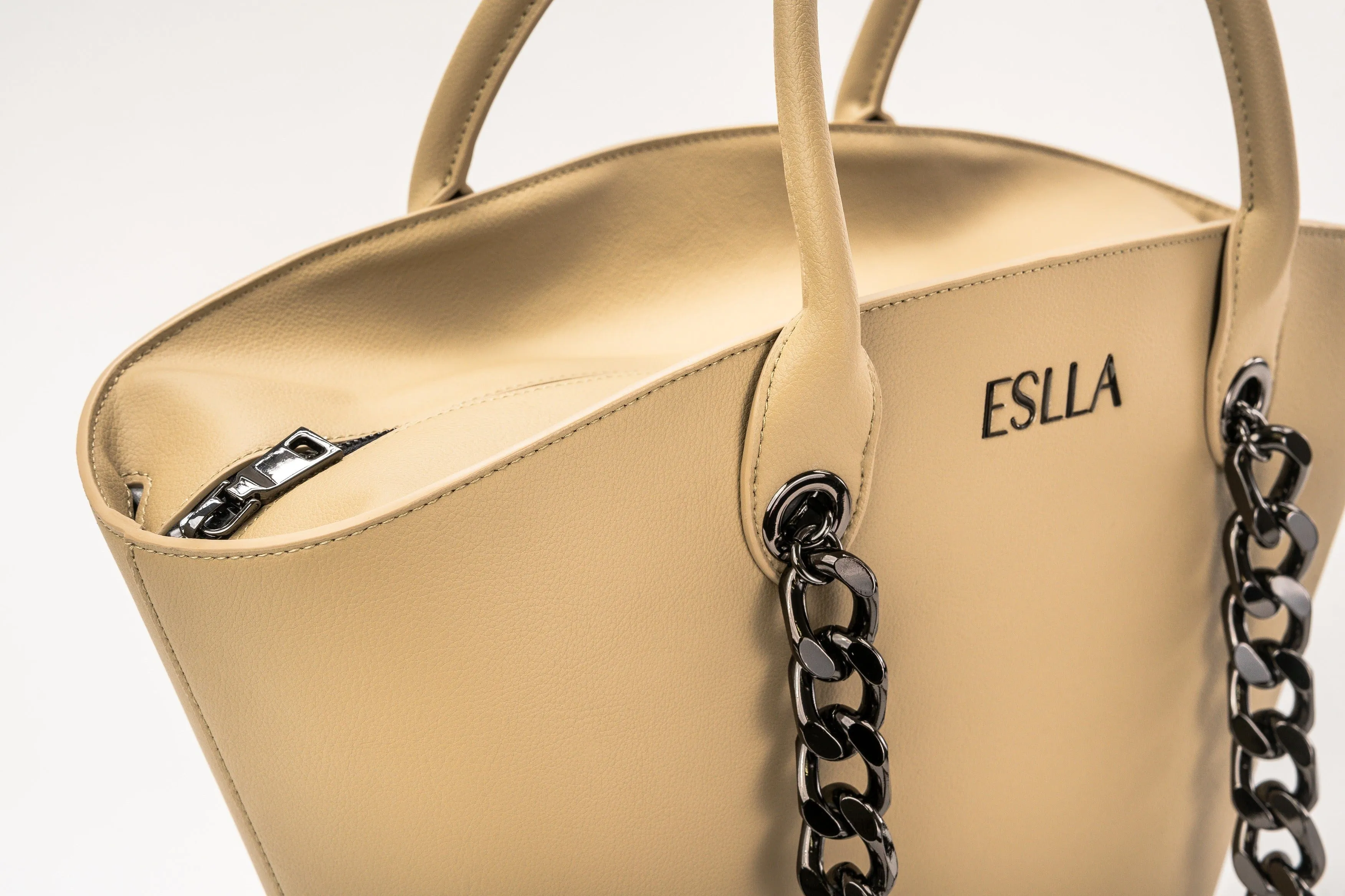 Seva Vegan Cactus Leather Tote | Beige Sand