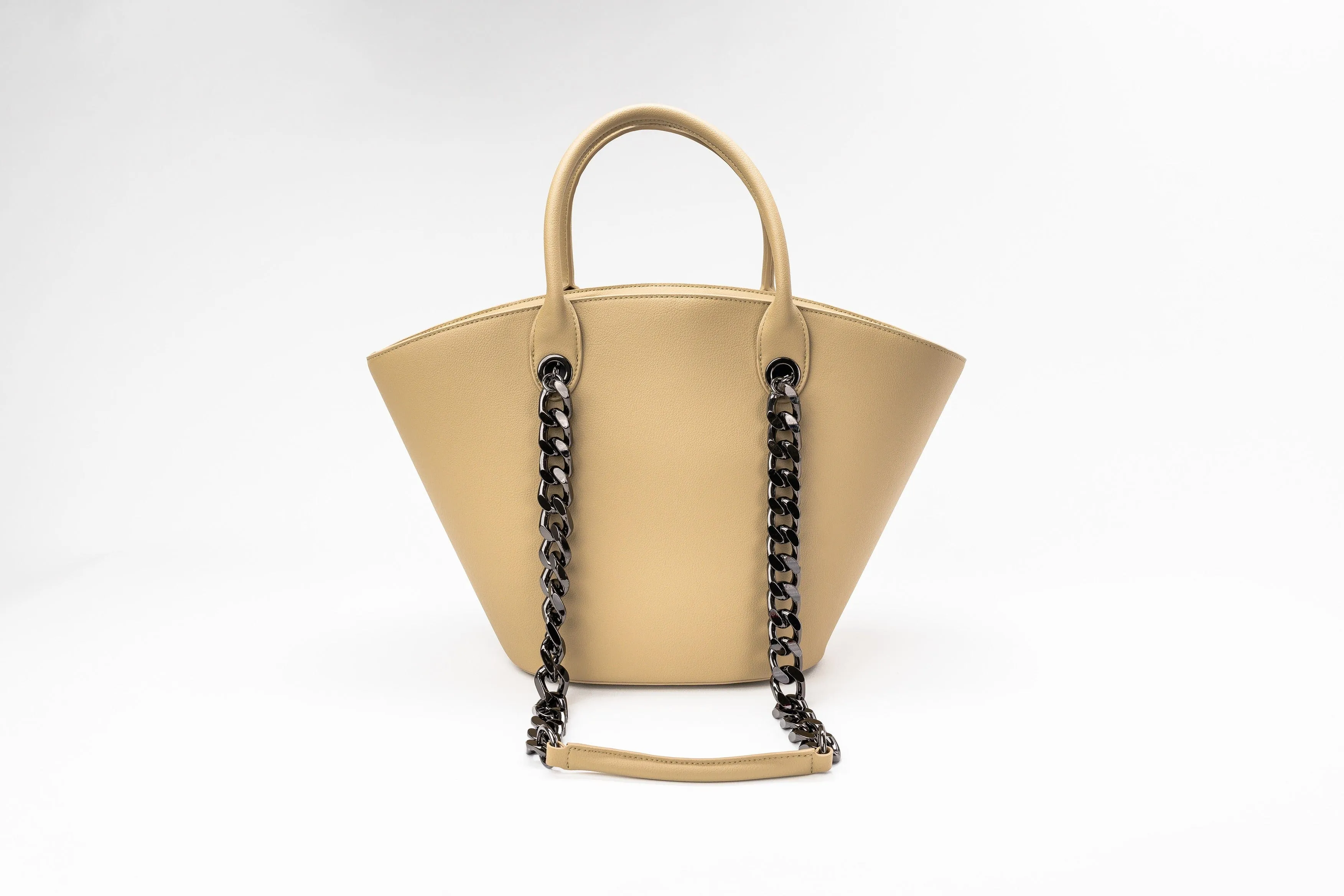 Seva Vegan Cactus Leather Tote | Beige Sand
