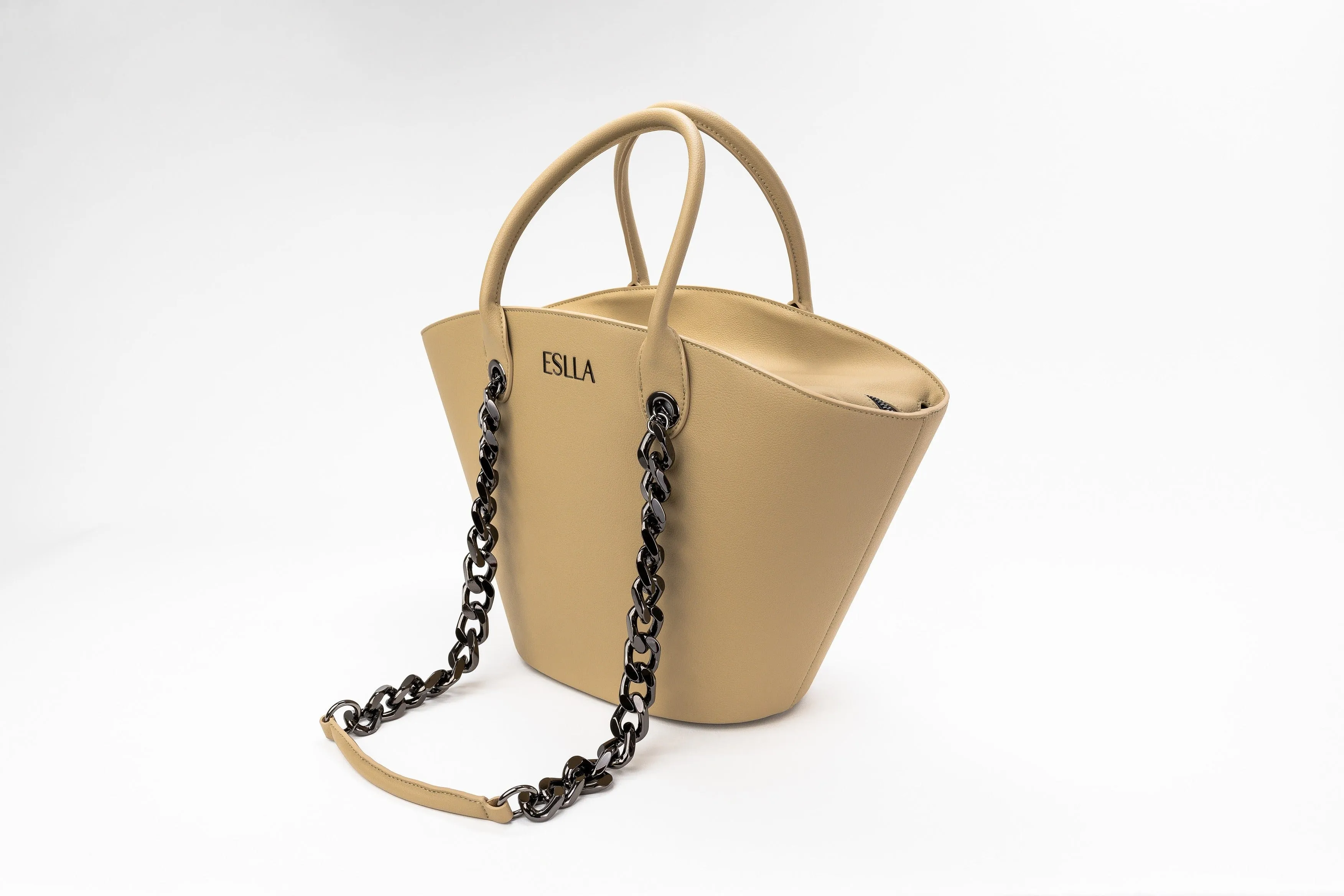 Seva Vegan Cactus Leather Tote | Beige Sand