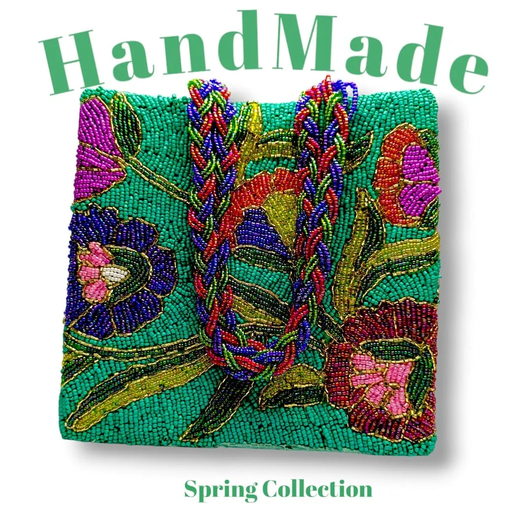 Shahi Clutches - Handcrafted Blush Symphony Clutch for Women, Pakistani Handmade Product