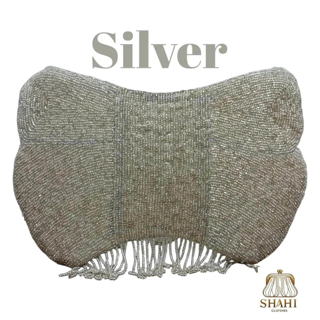 Shahi Clutches - Handcrafted Twilight Bow Clutch for Women, Pakistani Handmade Product