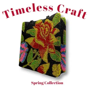 Shahi Clutches - Handcrafted Twilight Petals Clutch for Women, Pakistani Handmade Product