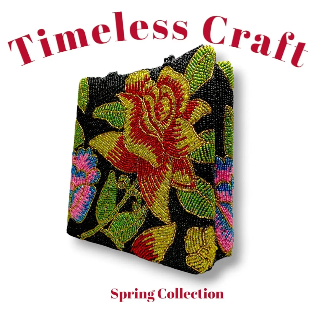 Shahi Clutches - Handcrafted Twilight Petals Clutch for Women, Pakistani Handmade Product
