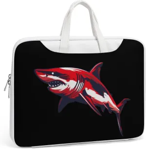 Shark Diver Scuba Laptop Bag PU Leather Computer Tote Bag Carrying Case Messenger Bag with Handle
