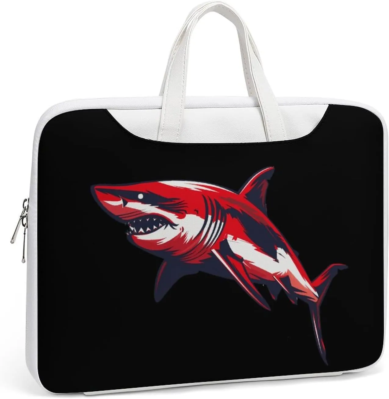 Shark Diver Scuba Laptop Bag PU Leather Computer Tote Bag Carrying Case Messenger Bag with Handle