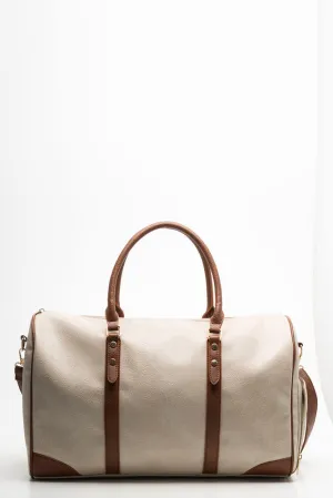 Shoe Compartment Bag Natural