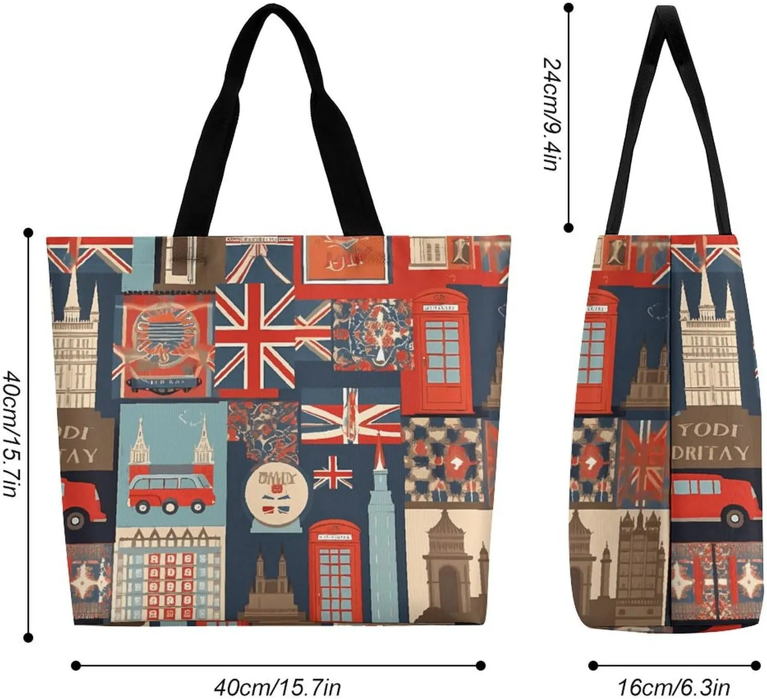 Shopping Bag for Women, Dog Pattern Tote Bag, Large Capacity Shoulder Bags for Groceries Travel