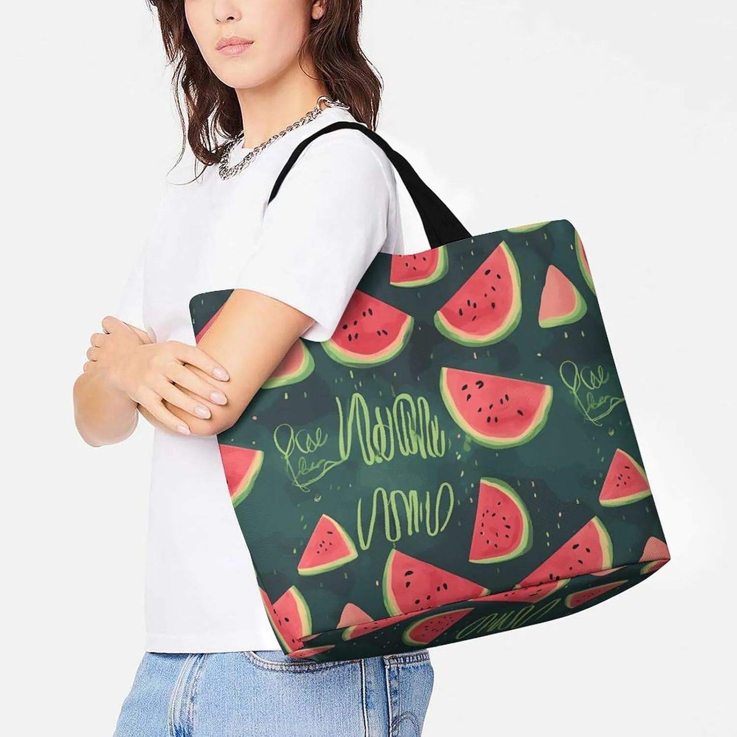 Shopping Bag for Women, Dog Pattern Tote Bag, Large Capacity Shoulder Bags for Groceries Travel