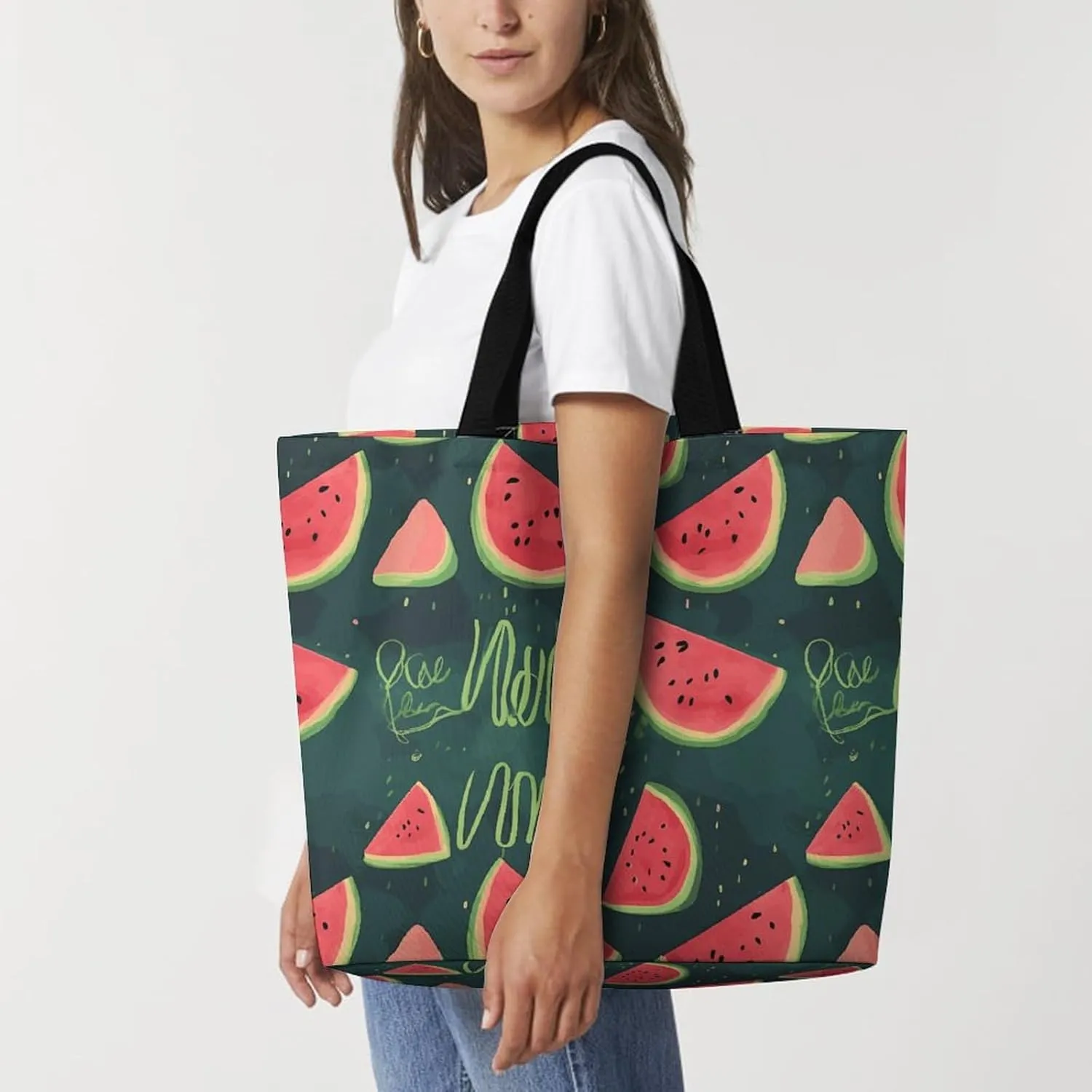 Shopping Bag for Women, Dog Pattern Tote Bag, Large Capacity Shoulder Bags for Groceries Travel
