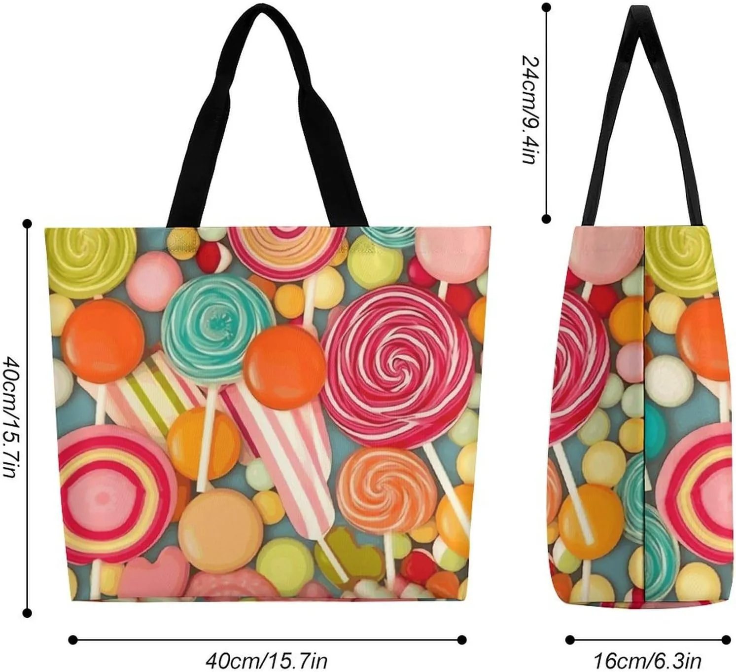 Shopping Bag for Women, Dog Pattern Tote Bag, Large Capacity Shoulder Bags for Groceries Travel