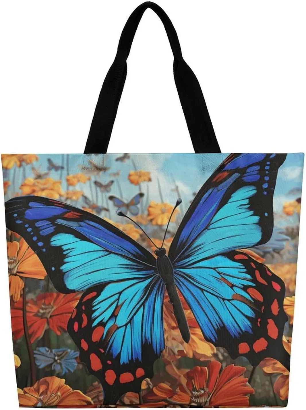 Shopping Bag for Women, Steampunk Clock Tote Bag, Large Capacity Shoulder Bags for Groceries Travel