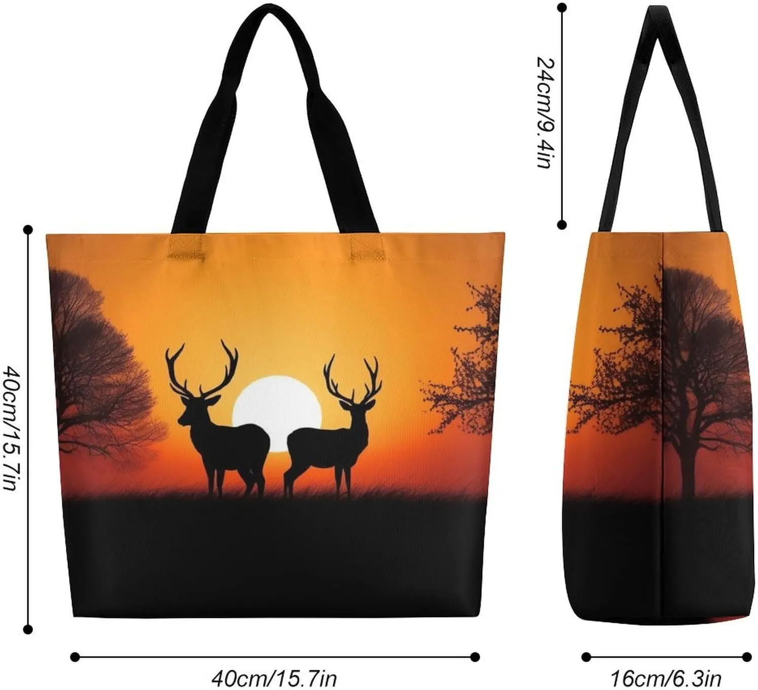 Shopping Bag for Women, Various Fruits Tote Bag, Large Capacity Shoulder Bags for Groceries Travel