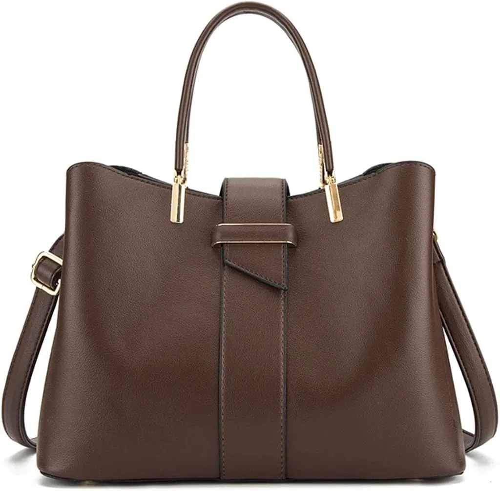 Shoulder Bags Women Leather Handbags Shoulder Bags for Women Purses and Handbags Lady Hand Bags(Coffee)