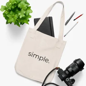 Simple Elegance Eco Tote - Organic Cotton Canvas Bag, Minimalist Design with Positive Vibes, Sustainable Fashion