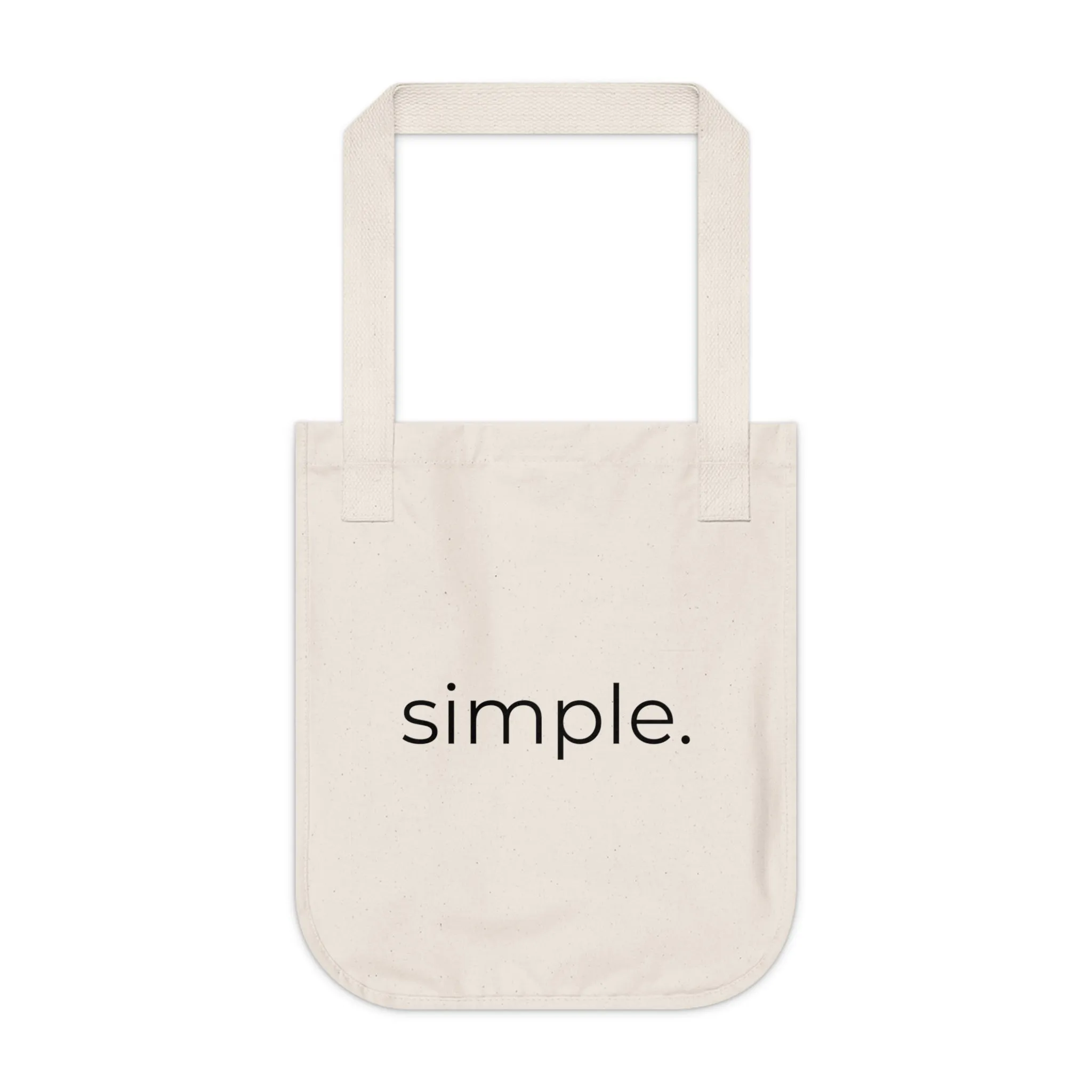 Simple Elegance Eco Tote - Organic Cotton Canvas Bag, Minimalist Design with Positive Vibes, Sustainable Fashion