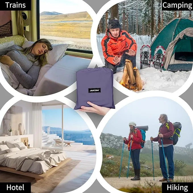 Sleeping Bag Liner Ultralight - Travel Sheets for Hotel, Portable & Comfortable & Quick-Drying Adult Sleep Sack for Camping, Business Trips, Traveling, Hostel
