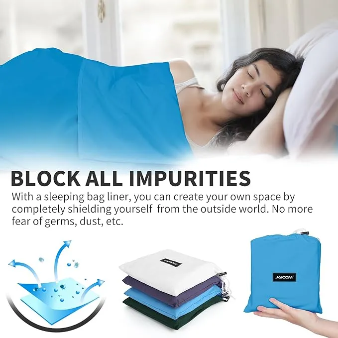 Sleeping Bag Liner Ultralight - Travel Sheets for Hotel, Portable & Comfortable & Quick-Drying Adult Sleep Sack for Camping, Business Trips, Traveling, Hostel