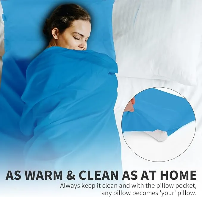 Sleeping Bag Liner Ultralight - Travel Sheets for Hotel, Portable & Comfortable & Quick-Drying Adult Sleep Sack for Camping, Business Trips, Traveling, Hostel