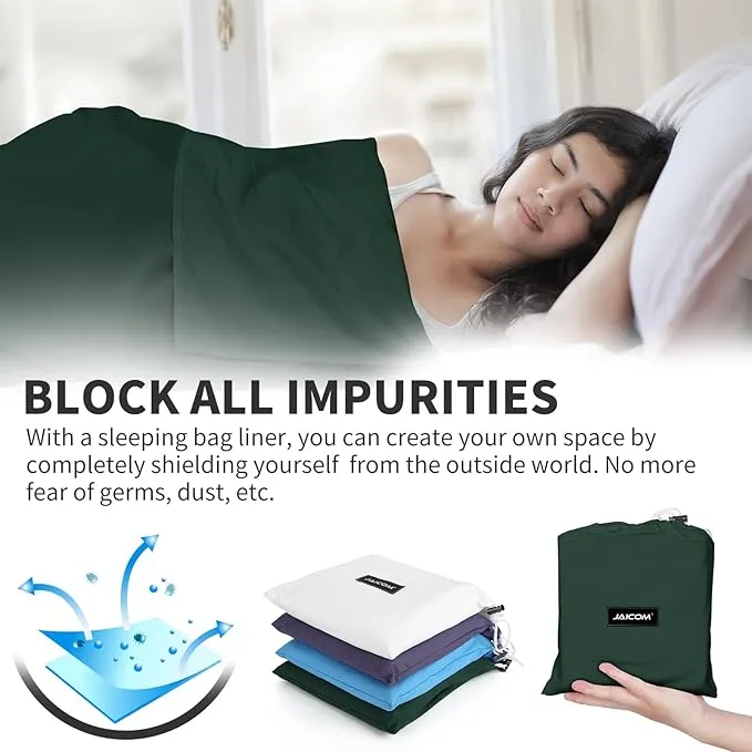 Sleeping Bag Liner Ultralight - Travel Sheets for Hotel, Portable & Comfortable & Quick-Drying Adult Sleep Sack for Camping, Business Trips, Traveling, Hostel