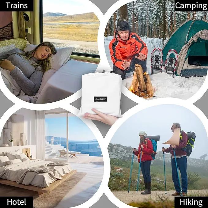 Sleeping Bag Liner Ultralight - Travel Sheets for Hotel, Portable & Comfortable & Quick-Drying Adult Sleep Sack for Camping, Business Trips, Traveling, Hostel