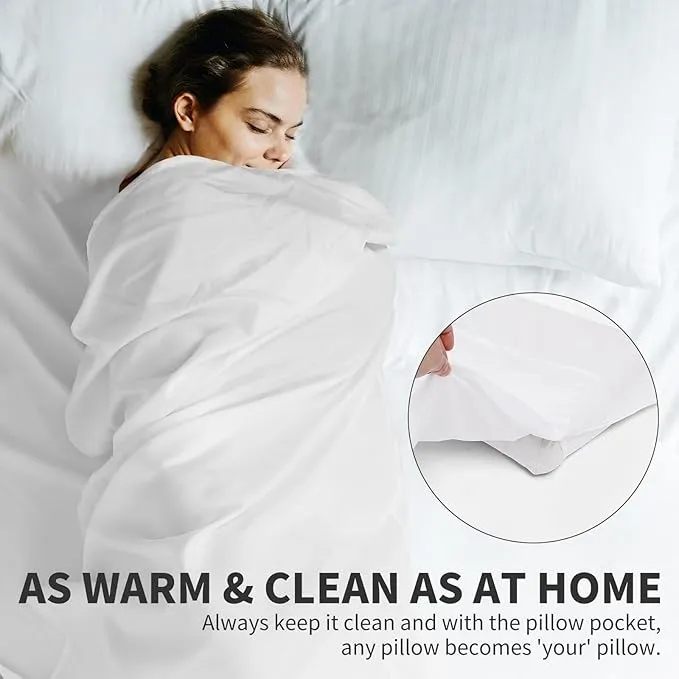 Sleeping Bag Liner Ultralight - Travel Sheets for Hotel, Portable & Comfortable & Quick-Drying Adult Sleep Sack for Camping, Business Trips, Traveling, Hostel