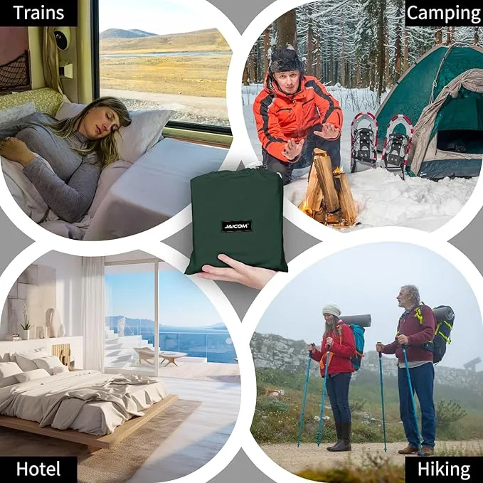 Sleeping Bag Liner Ultralight - Travel Sheets for Hotel, Portable & Comfortable & Quick-Drying Adult Sleep Sack for Camping, Business Trips, Traveling, Hostel