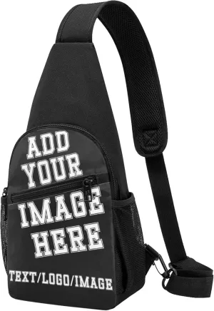 Sling Backpack Design Your Own Personalized Crossbody Sling Bags Add Your Logo Photo Text Custom Bag for Men Women