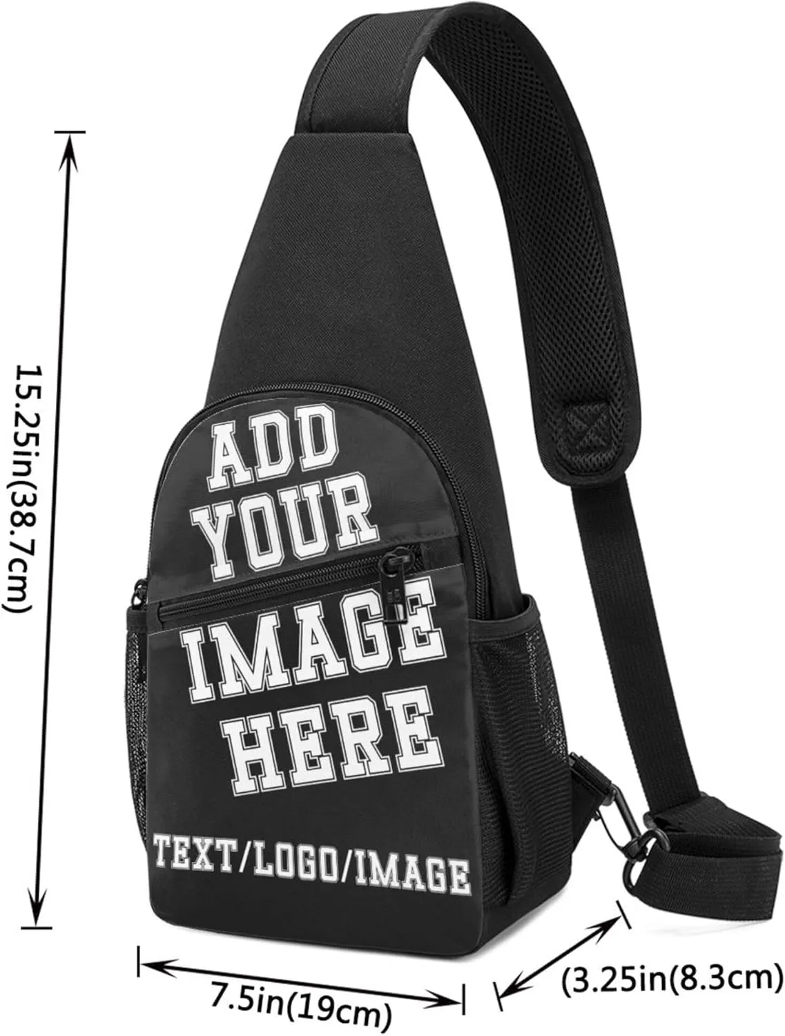 Sling Backpack Design Your Own Personalized Crossbody Sling Bags Add Your Logo Photo Text Custom Bag for Men Women