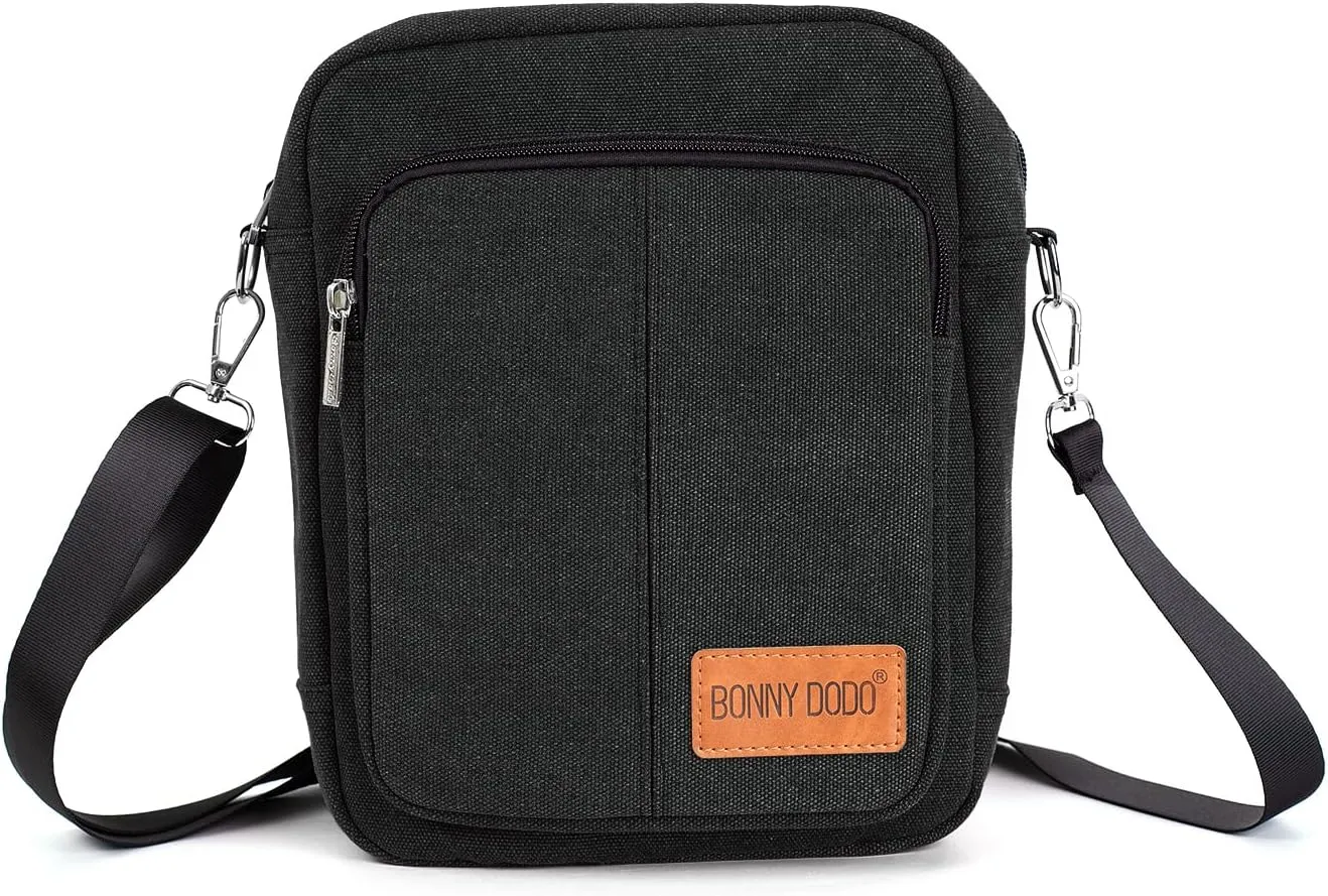 Small Casual Canvas Messenger Bags Lightweight Crossbody Travel Purse Shoulder Bags for Women Men Canvas Side Bag for Men