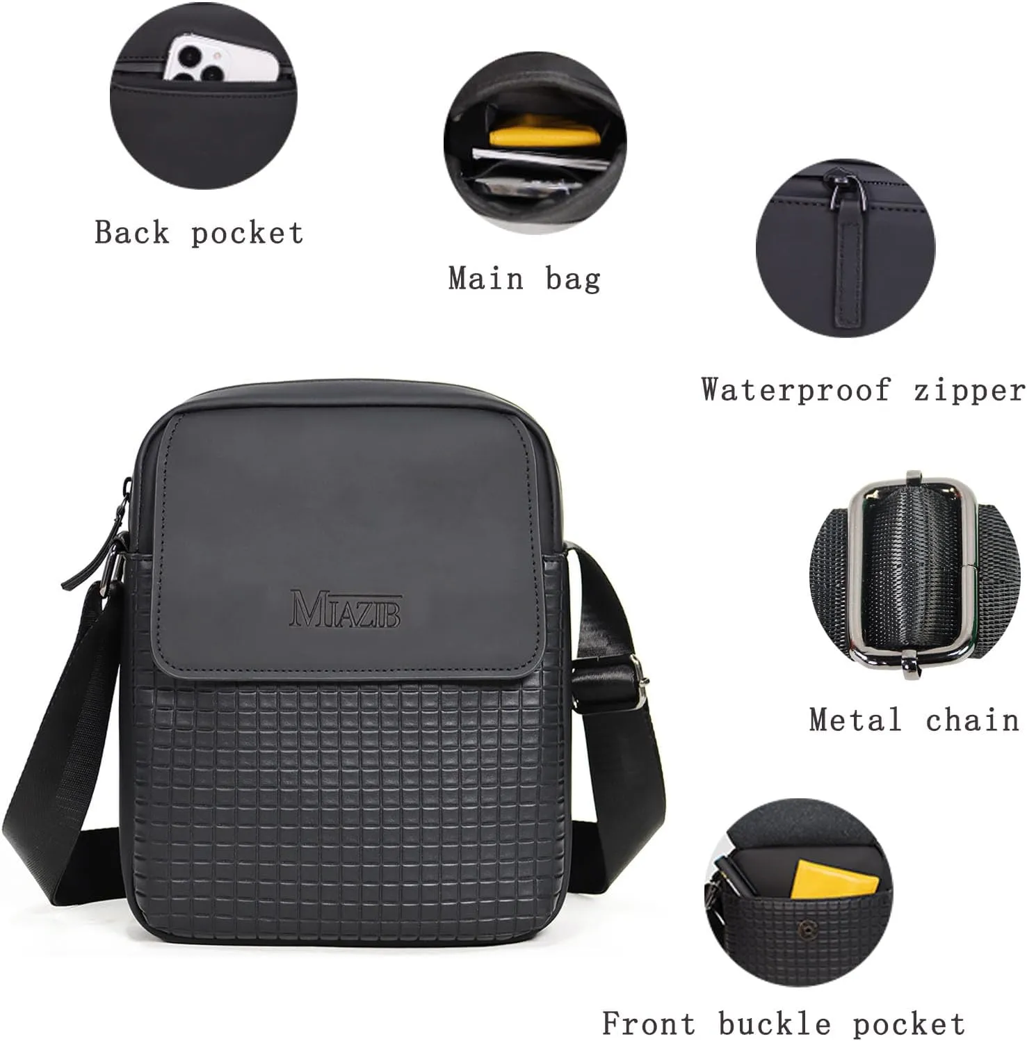 Small Crossbody Bag for Men & Women Messenger Shoulder Bags Crossbody Satchel Bag Men's Side Bags Over the Shoulder