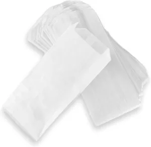 Small Glassine Treat Bags (200 ct) for Egg Rolls, Spring Rolls, Fortune Cookies, Cookies, Brownie Bites, and more. Grease-resistant and small take-out or to-go snacks and treats.