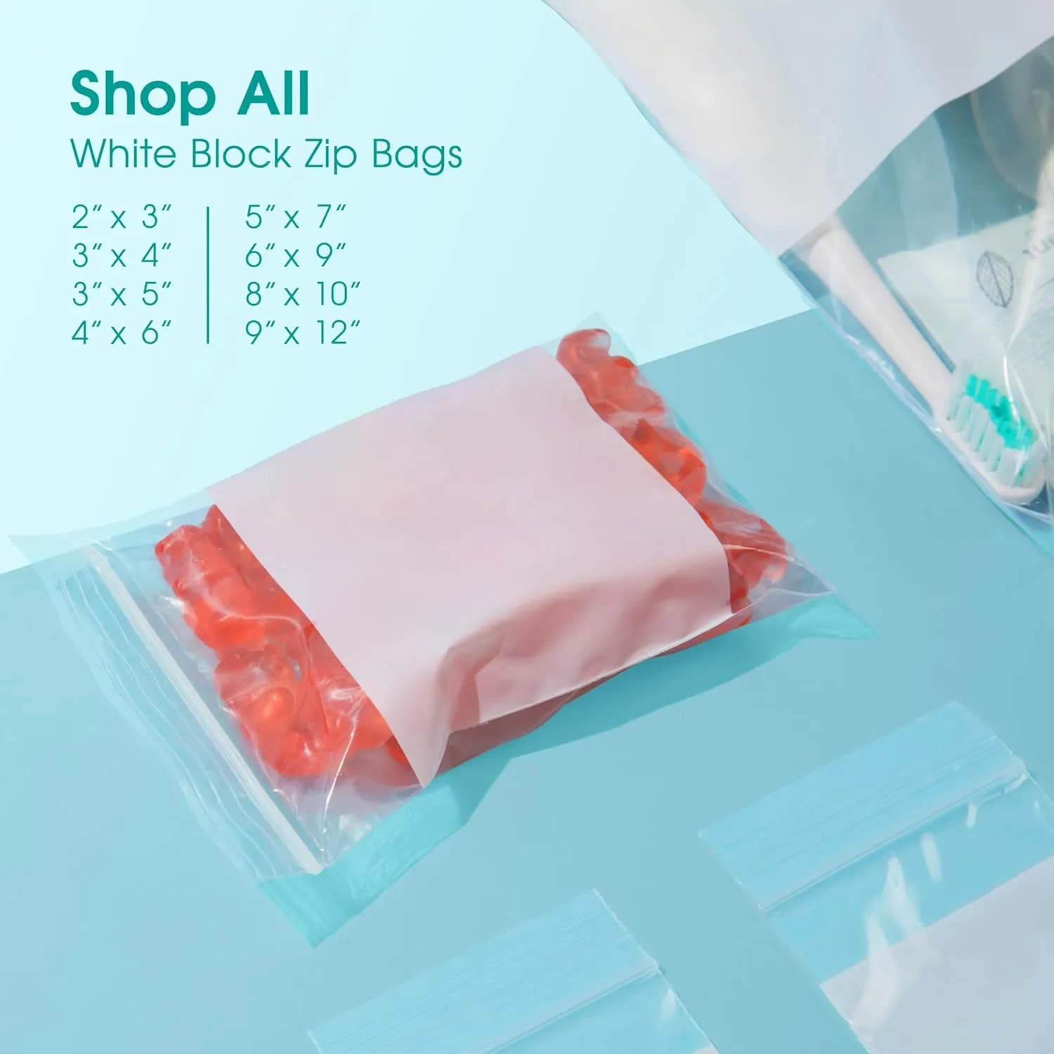Spartan Industrial - 6" X 9" Zip Top Resealable Bags With Writable White Block (1000 Count) 2 Mil Clear Bags for Game, Toy, and Small Parts Storage