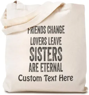 Speedy Pros Canvas Tote Bag for Women Friends Change Leave Sisters Eternal Family & Friends Beach Bags for Women
