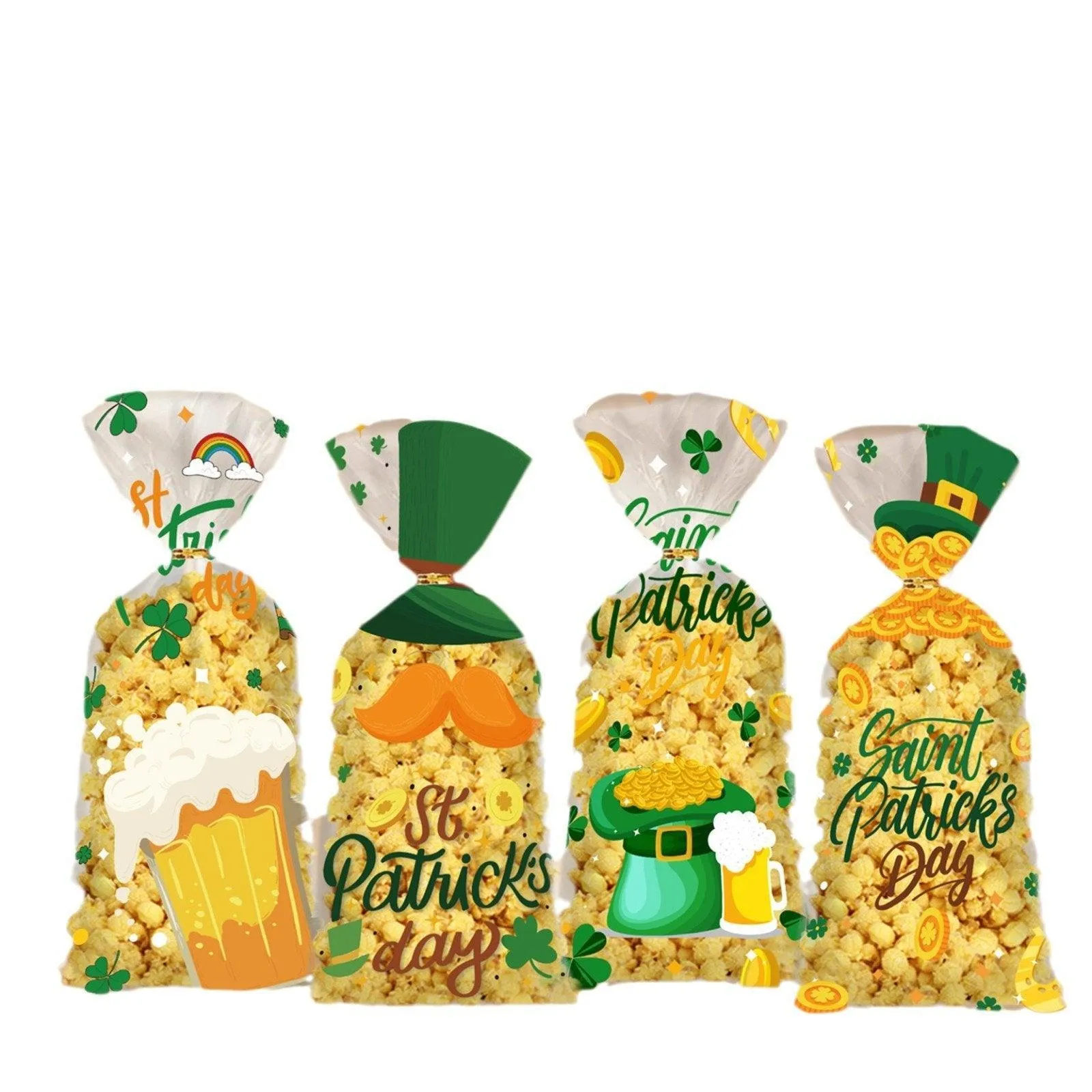 St. Patrick's Day Cookie Bags High-quality OPP 150PCS