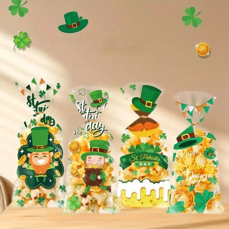 St. Patrick's Day Cookie Bags High-quality OPP 150PCS