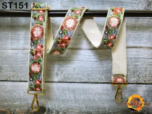 Strap for Purses Shoulder Crossbody Straps Replacement Strap Tote Messenger Bags Embroidered Boho Guitar Strap Handbag Strap Gift for Wife