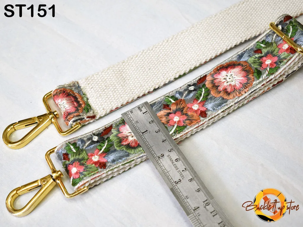 Strap for Purses Shoulder Crossbody Straps Replacement Strap Tote Messenger Bags Embroidered Boho Guitar Strap Handbag Strap Gift for Wife
