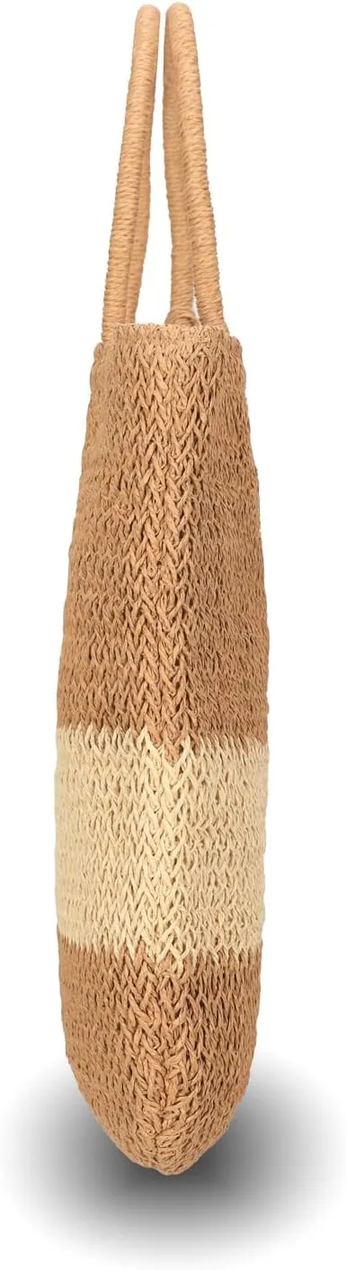 Straw Bags For Women | Travel Straw Handbag Totes Bag | Fashion Woven Summer Handmade Shoulder Bag